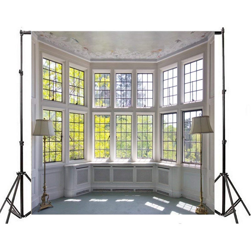 AOFOTO 6x6ft Classic French Pane Bay Windows Backdrop Luxury Retro Interior Decoration Floor Lamps Photography Background New Life Furniture Home Lifestyle Estate Modern Residence Photo Studio Props - Image 4